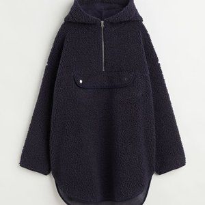 NWOT - H&M Teddy Pullover Jacket - Navy